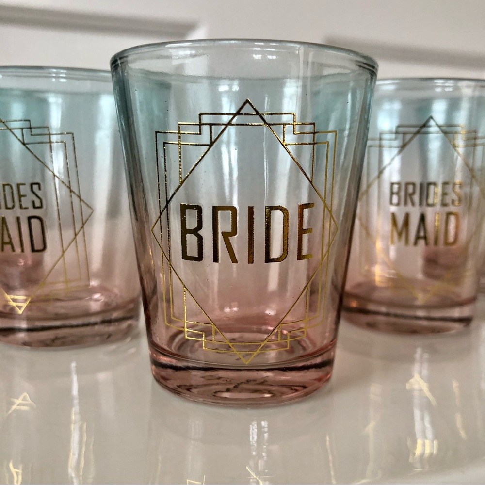 5 Bride Tribe Shot Glasses